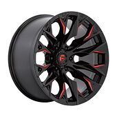 Fuel D823 FLAME GLOSS BLACK MILLED W/ CANDY RED 10x22 6/135 ET-18 CB87,1 60°