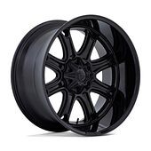 Fuel DARKSTAR MATTE BLACK W/ GLOSS BLACK LIP 10x20 8/165,1 ET-18 CB125,1 60°