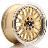 Japan Racing Wheels JR10 7x15 4x100/108 CB74.1 Gold w/Machined Lip