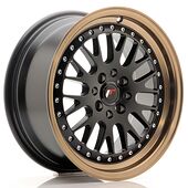 Japan Racing Wheels JR10 7x16 4x100/108 CB67.1 Matt Black w/Bronze Lip