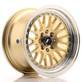 Japan Racing Wheels JR10 8x15 4x100/108 CB74.1 Gold w/Machined Lip