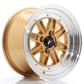 Japan Racing Wheels JR31 7.5x15 4x100 CB73.1 Gold w/Machined Lip