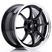 Japan Racing Wheels JR5 7x15 4x100 CB73.1 Gloss Black w/Machined Lip