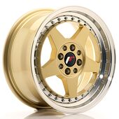 Japan Racing Wheels JR6 7x15 4x100/114.3 CB67.1 Gold w/Machined Lip