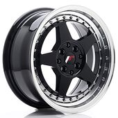 Japan Racing Wheels JR6 7x16 4x100/108 CB67.1 Gloss Black w/Machined Lip