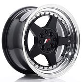 Japan Racing Wheels JR6 8x16 4x100/108 CB67.1 Gloss Black w/Machined Lip