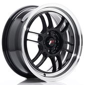 Japan Racing Wheels JR7 7x16 4x100/114.3 CB73.1 Gloss Black w/Machined Lip