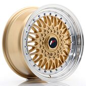 Japan Racing Wheels JR9 7.5x16 4x100/108 CB74.1 Gold w/Machined Lip