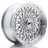 Japan Racing Wheels JR9 7.5x16 4x100/108 CB74.1 Silver w/Machined Lip+Silver Rivets