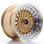 Japan Racing Wheels JR9 9x15 4x100/108 CB74.1 Gold w/Machined Lip