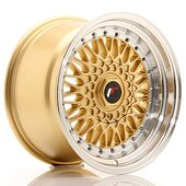 Japan Racing Wheels JR9 9x16 4x100/108 CB74.1 Gold w/Machined Lip