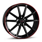 BORBET BORBET LX18 black glossy rim red 8x18 5/108 ET45 CB72,6 60°