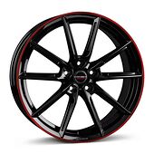BORBET BORBET LX18 Black Gloss Rim Red 8x18 5/112 ET44 CB57,1