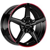 Ronal RONAL R69 MCR JET BLACK RED RIM 7,5x17 5/108 ET45 CB76,0