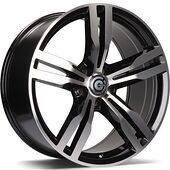 Statusfälgar Bastion Black Front Polished 8,5x19 5/112 ET25 CB66,6 60°