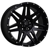 Statusfälgar D62 Flatblack milled rivets 9x18 6/114,3 ET25 CB66,1 60°