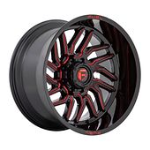 Fuel D808 HURRICANE GLOSS BLACK MILLED RED TINT 10x20 8/170 ET-18 CB125,1 60°