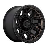 Fuel D824 TRACTION MATTE BLACK W/ DOUBLE DARK TINT 10x20 8/180 ET-18 CB124,2 60°