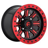 Statusfälgar FV911 GLOSS BLACK RED TINTED CLEAR 10x15 4/156 ET25 CB132,0 60°