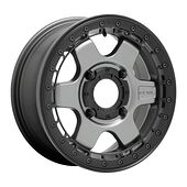 Fuel FV923 Matte Gun Metal With Black Ring 6x15 4/137 ET38 CB110,2 60°