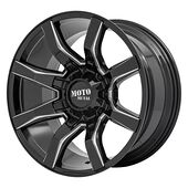 Statusfälgar MO804 SPIDER GLOSS BLACK MILLED 12x22 6/135/139,7 ET-44 CB106,1 60°