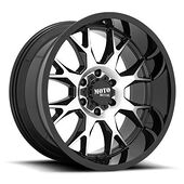 Statusfälgar MO806 GLOSS BLACK MILLED 10x20 5/127 ET-18 CB71,5 60°