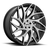 DUB S260 G.O.A.T. BRUSHED FACE W/ GLOSS BLACK DARK TIN 10x24 5/115 ET15 CB71,6 60°