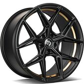 Statusfälgar SCF-B Black Matt Gold Inner Lip 9x18 5/112 ET40 CB66,6 60°