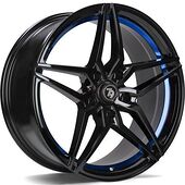 Statusfälgar SV-A Black glossy blue inner lip 8x18 5/112 ET35 CB66,6 60°