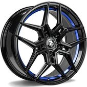 Statusfälgar SV-B Black glossy blue inner lip 8,5x20 5/120 ET35 CB74,1 60°