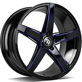 Statusfälgar SV-N black glossy milled blue 8,5x19 5/120 ET30 CB72,6 60°