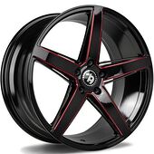 Statusfälgar SV-N Black glossy milled red 8,5x19 5/120 ET30 CB72,6 60°