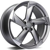 Statusfälgar Twist Matt Anthracite Front Polished 8x18 5/112 ET35 CB66,5 60°