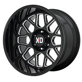 Statusfälgar XD849 Gloss Black Milled 9x20 8/165,1 ET18 CB125,5 60°