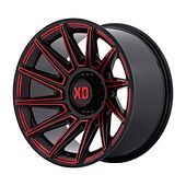 XD XD867 SPECTER GLOSS BLACK W/ RED TINT 10x20 6/135 ET-18 CB87,1 60°