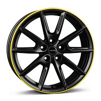 BORBET BORBET LX18 black matt rim yellow 8x18 5/112 ET40 CB66,6 60°