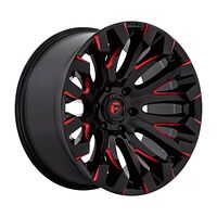 Fuel D829 QUAKE GLOSS BLACK MILLED RED TINT 10x20 6/135 ET-18 CB87,1 60°