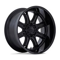 Fuel DARKSTAR MATTE BLACK W/ GLOSS BLACK LIP 10x20 8/170 ET-18 CB125,1 60°