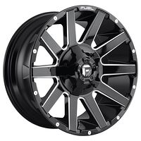 Fuel FC615 GLOSS BLACK MILLED 12x24 6/135/139,7 ET-44 CB106,1 60°