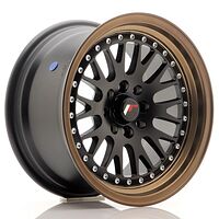 Japan Racing Wheels JR10 8x15 4x100/108 CB74.1 Matt Black w/Bronze Lip
