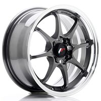 Japan Racing Wheels JR5 7x15 4x100 CB73.1 Gun Metal w/Machined Lip