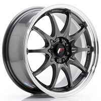 Japan Racing Wheels JR5 7x16 4x100/108 CB73.1 Gun Metal w/Machined Lip