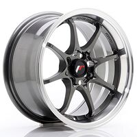 Japan Racing Wheels JR5 8x15 4x100 CB73.1 Gun Metal w/Machined Lip