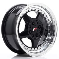 Japan Racing Wheels JR6 7x15 4x100/108 CB67.1 Gloss Black w/Machined Lip