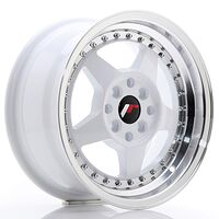 Japan Racing Wheels JR6 7x15 4x100/108 CB67.1 White w/Machined Lip