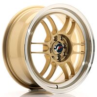 Japan Racing Wheels JR7 7x16 4x100/114.3 CB73.1 Gold w/Machined Lip