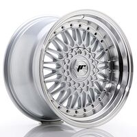 Japan Racing Wheels JR9 10x17 5x112/120 CB74.1 Silver w/Machined Lip+Silver Rivets