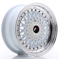 Japan Racing Wheels JR9 7x15 4x100/108 CB74.1 White w/Machined Lip