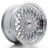 Japan Racing Wheels JR9 8.5x17 5x112/120 CB74.1 Silver w/Machined Lip+Silver Rivets