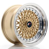 Japan Racing Wheels JR9 8x15 4x100/108 CB74.1 Gold w/Machined Lip